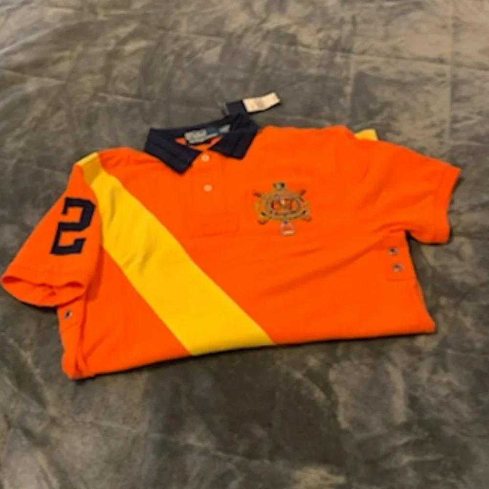 Polo by Ralph Lauren Orange and yellow sash 381 bleeker crest